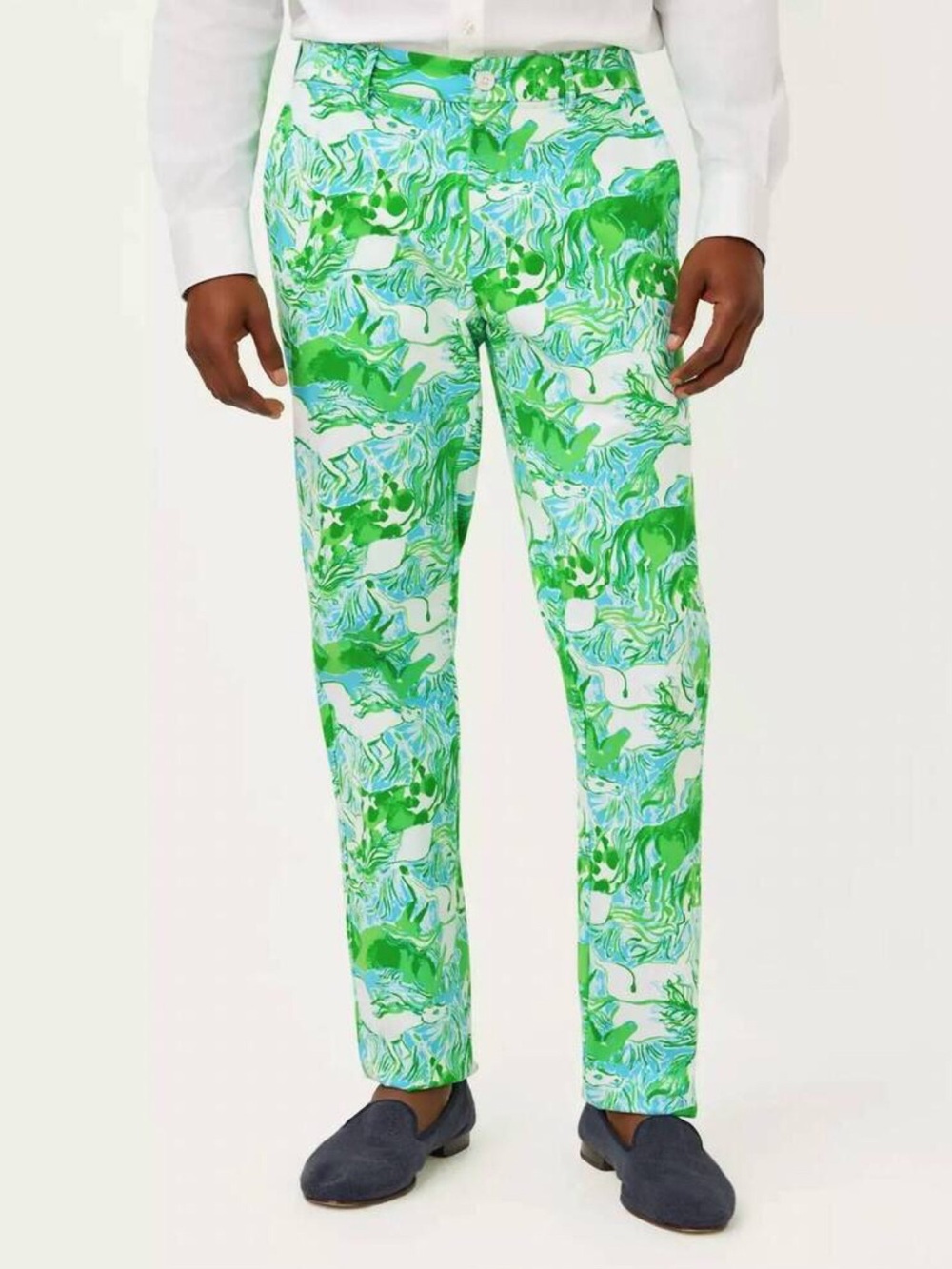 Lilly Pulitzer Men's Stuff mizner pants size 40 in Capri Blue Galloping Gals